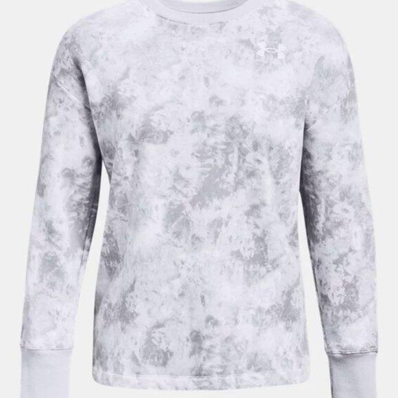 Under Armour UA Women's Rival Fleece Oversized Printed Crew Pullover Small NWT - Picture 1 of 7